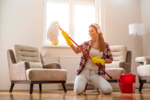 cleaning with music