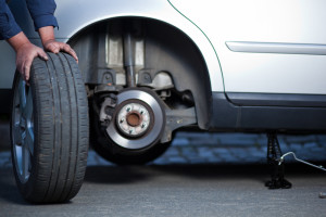 changing tire